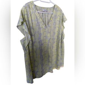 Carolina Belle Neon snake print blouse